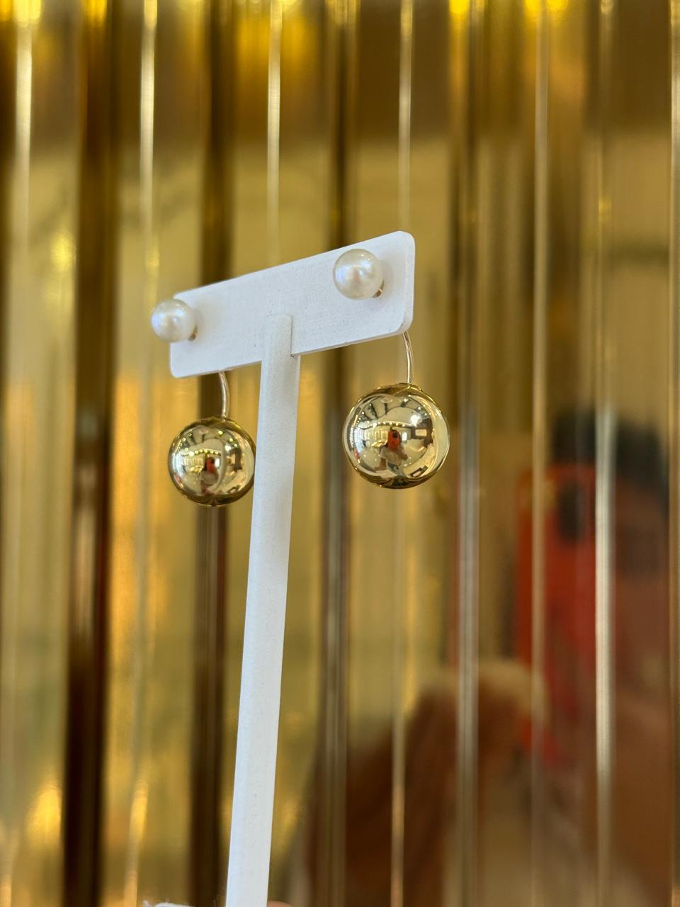 ARETES COLGANTES PERLAS 18K 7.4G LK17
